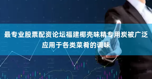 最专业股票配资论坛福建椰壳味精专用炭被广泛应用于各类菜肴的调味