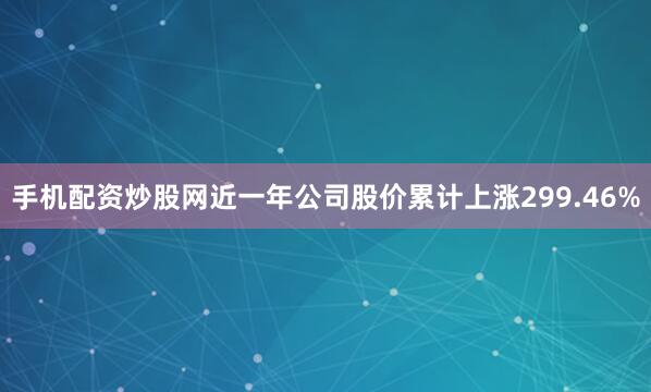 手机配资炒股网近一年公司股价累计上涨299.46%